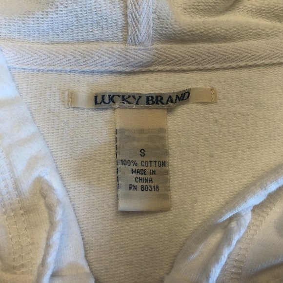 Lucky Brand Zip Up Hoodie Sweatshirt Size Small - Picture 4 of 6
